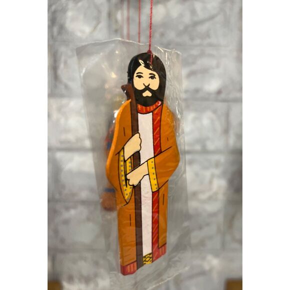 Hand Painted Christmas Kinetic Art Wood Nativity Mobile Creche Decor Festive - Picture 6 of 12